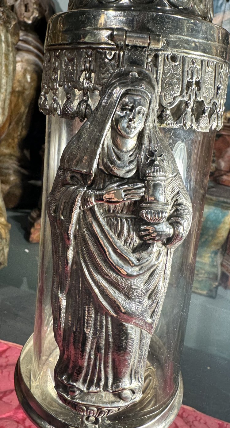 Monstrance Reliquary and its Glass Cylinder – 18th Century