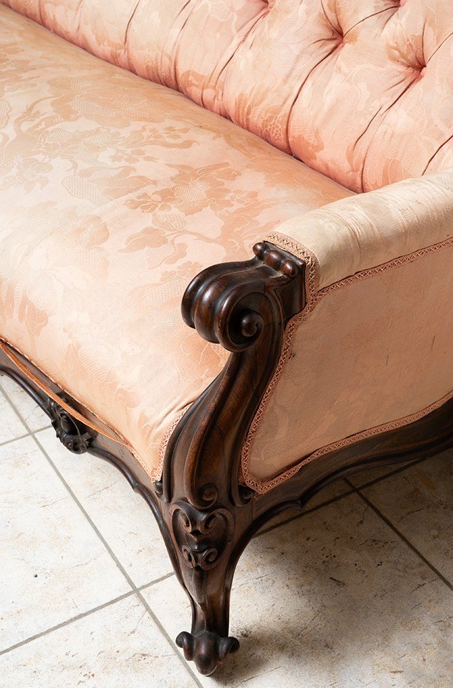 Antique Neapolitan Louis Philippe sofa, 19th century.