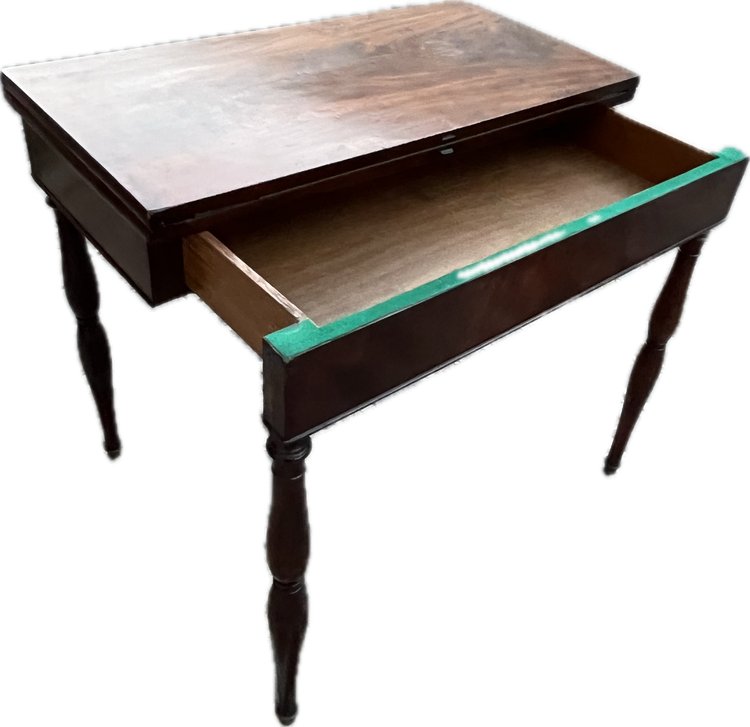 Mahogany game table from the mid-19th century