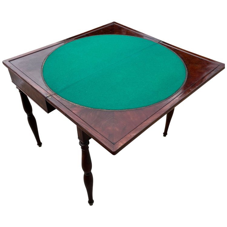 Mahogany game table from the mid-19th century