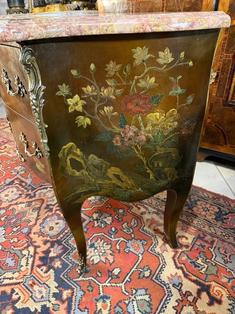 LOUIS XV CHINA LACQUER CHEST OF DRAWERS
