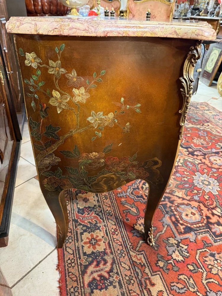 LOUIS XV CHINA LACQUER CHEST OF DRAWERS