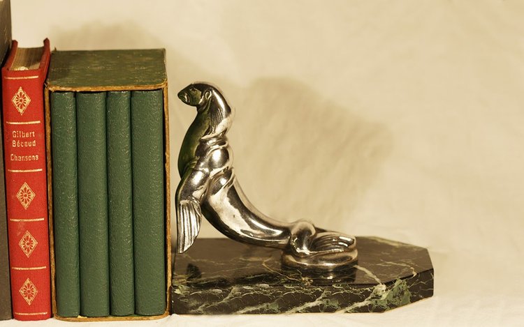 Serre-livres otarie  Signés Maurice Frécourt