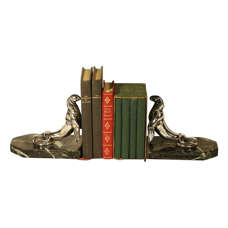 Serre-livres otarie  Signés Maurice Frécourt