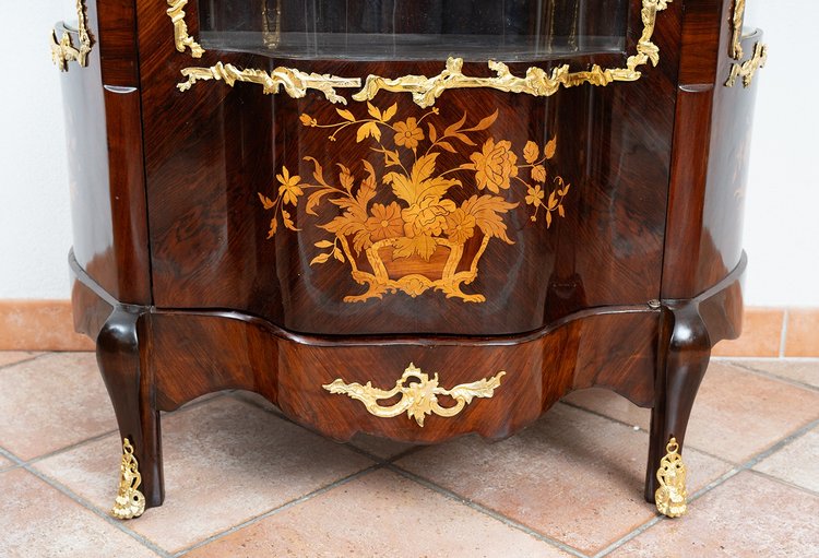 Vitrine Ancienne Française Napoléon III, époque 19ème Siècle.