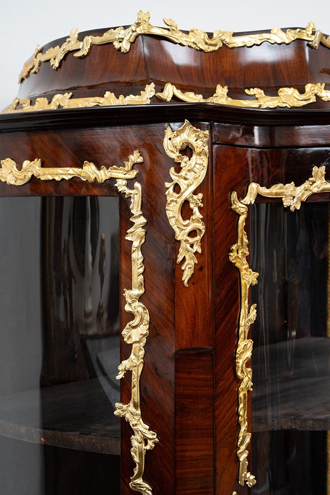 Vitrine Ancienne Française Napoléon III, époque 19ème Siècle.