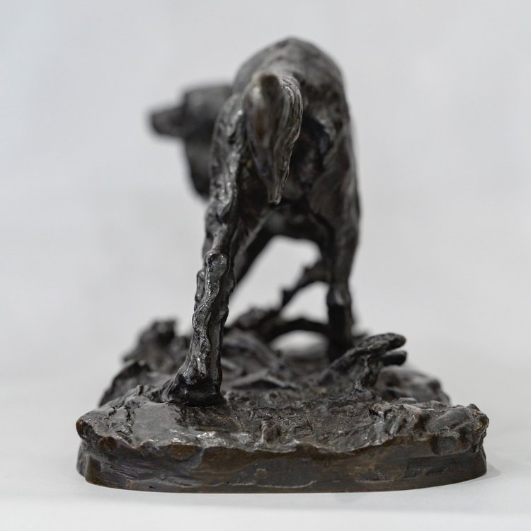 Sculpture - Chien De Chasse Setter , Pierre- Jules Mêne (1810-1879) - Bronze