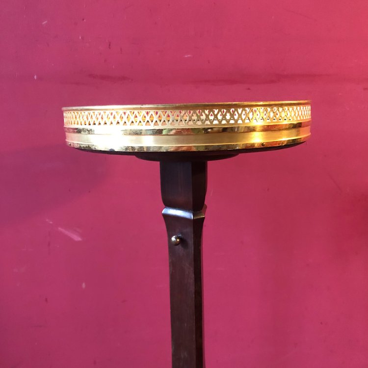 Pedestal table with light holder after Canabas