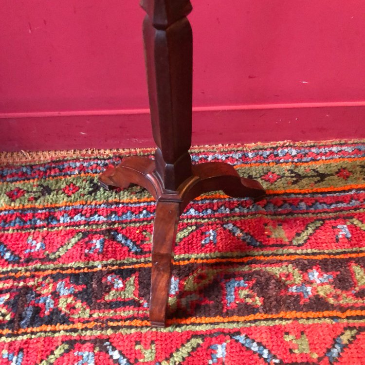 Pedestal table with light holder after Canabas