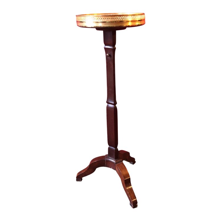 Pedestal table with light holder after Canabas
