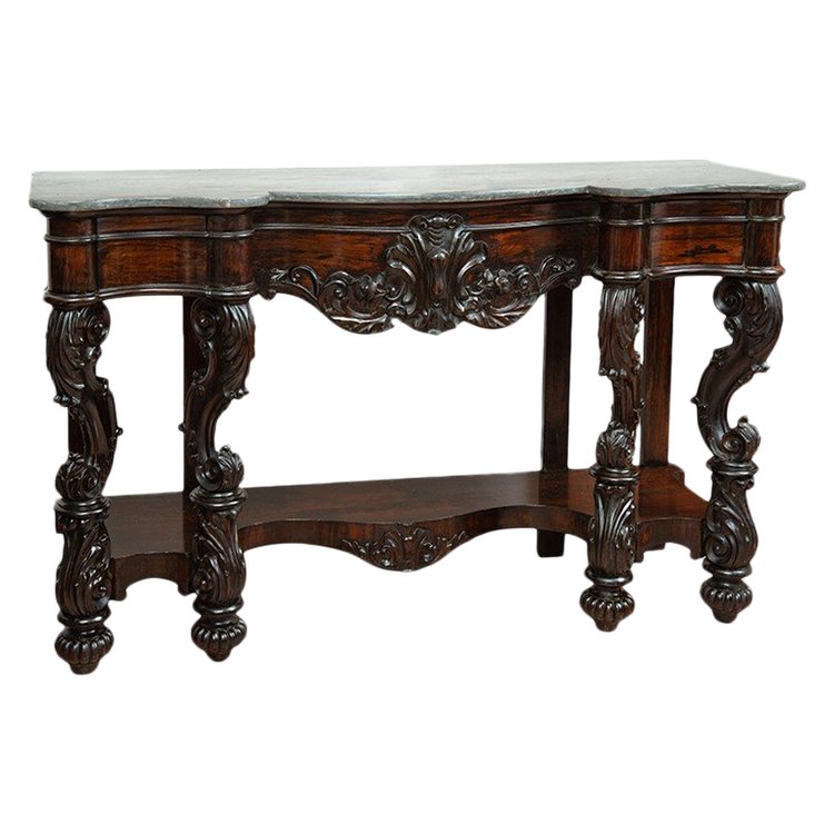 Console Ancienne Napolitaine Louis Philippe d'époque XIXème Siècle.