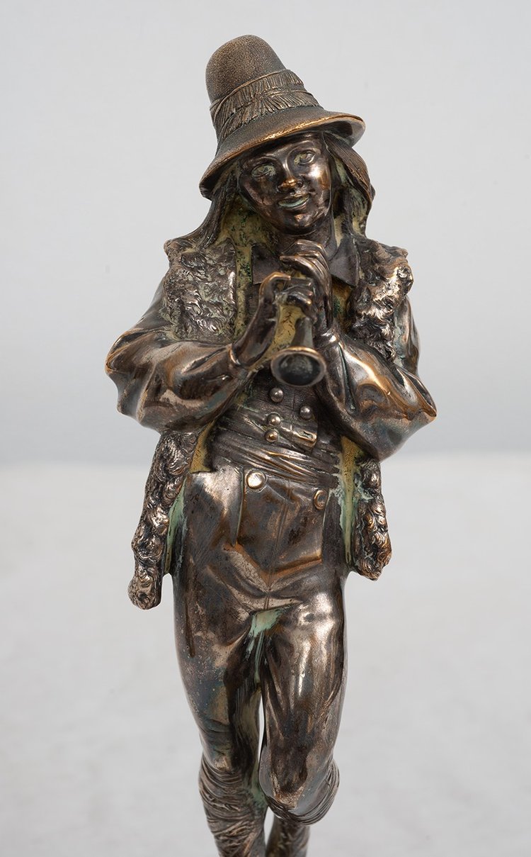 Coppia di sculture antiche di Napoleone III del XIX secolo.