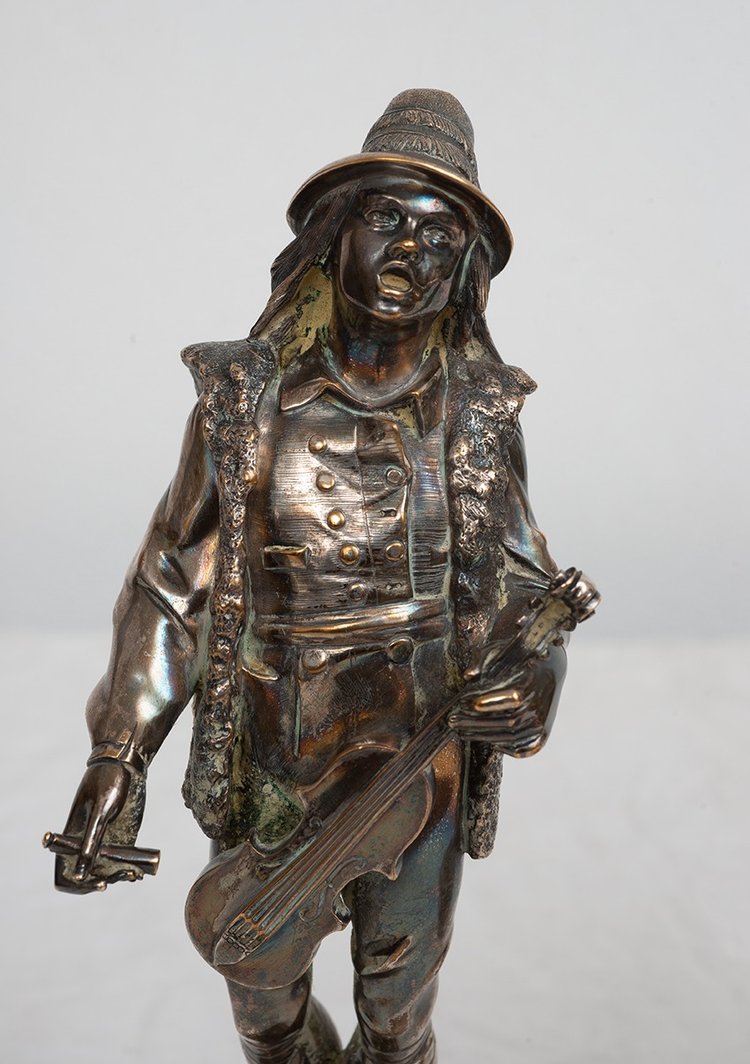 Coppia di sculture antiche di Napoleone III del XIX secolo.
