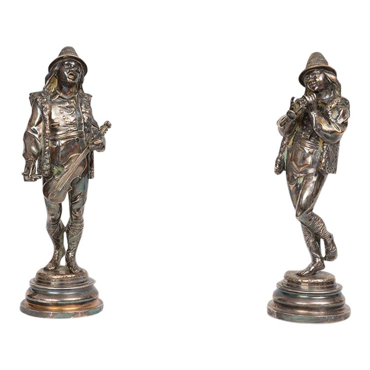 Coppia di sculture antiche di Napoleone III del XIX secolo.