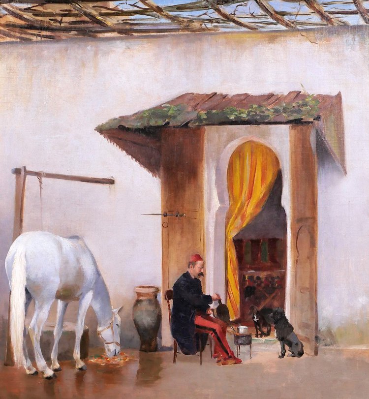 Maurice Romberg 1862-1943 Meknès (Marokko), Porträt von Fernand Linarès, Militär, Gemälde, 1888