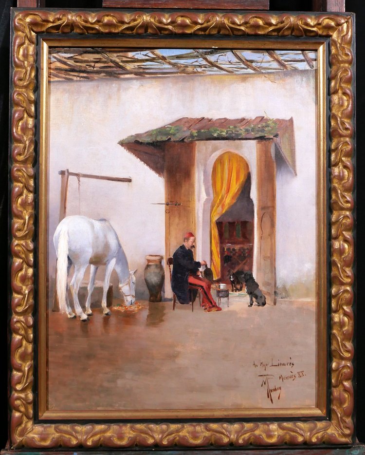 Maurice Romberg 1862-1943 Meknès (Marokko), Porträt von Fernand Linarès, Militär, Gemälde, 1888