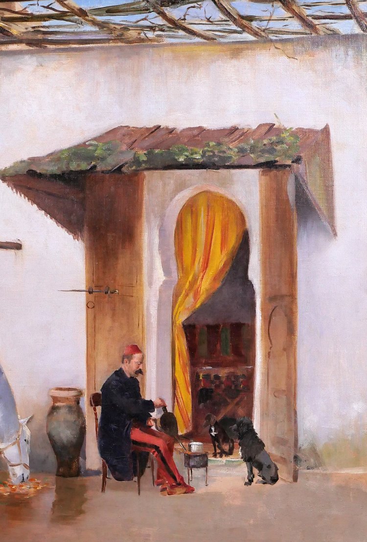 Maurice Romberg 1862-1943 Meknès (Marokko), Porträt von Fernand Linarès, Militär, Gemälde, 1888