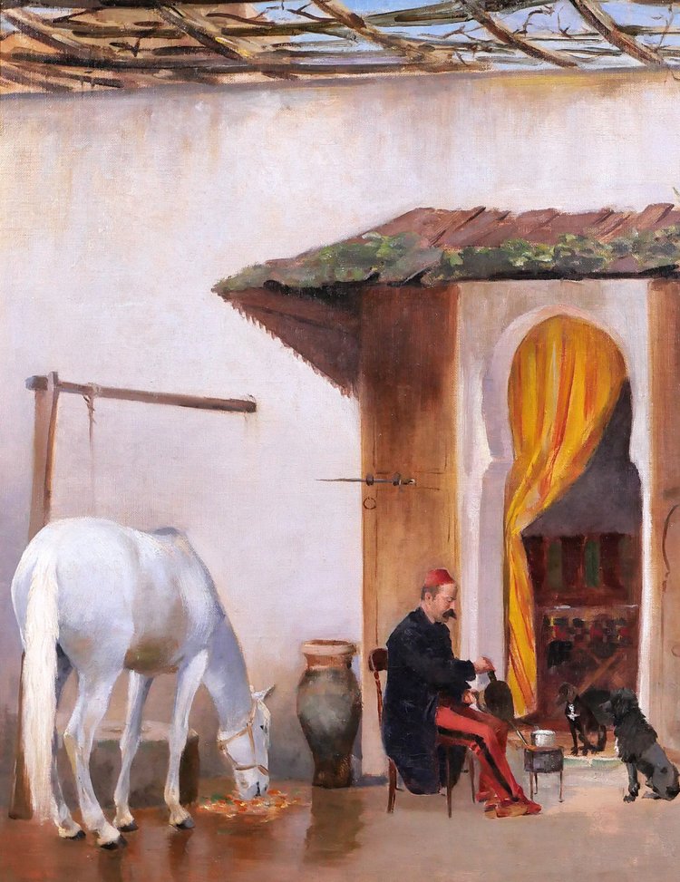 Maurice Romberg 1862-1943 Meknès (Marokko), Porträt von Fernand Linarès, Militär, Gemälde, 1888