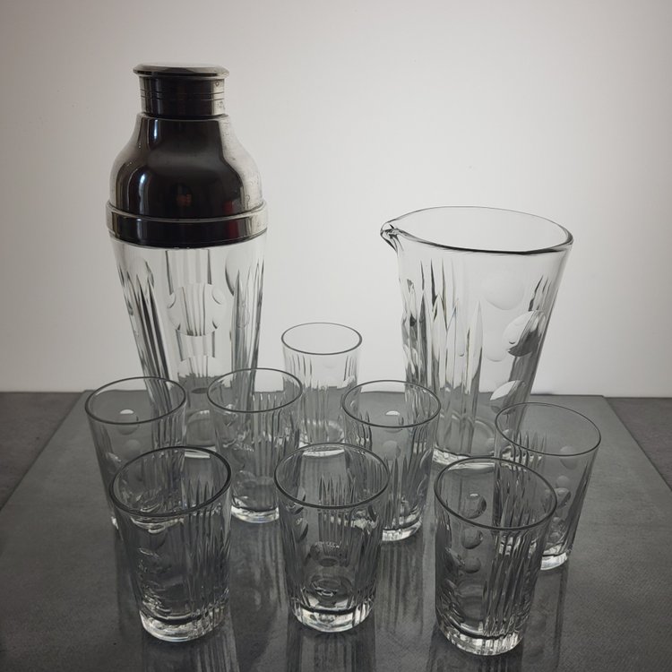 Sèvres crystal cocktail service 1960's