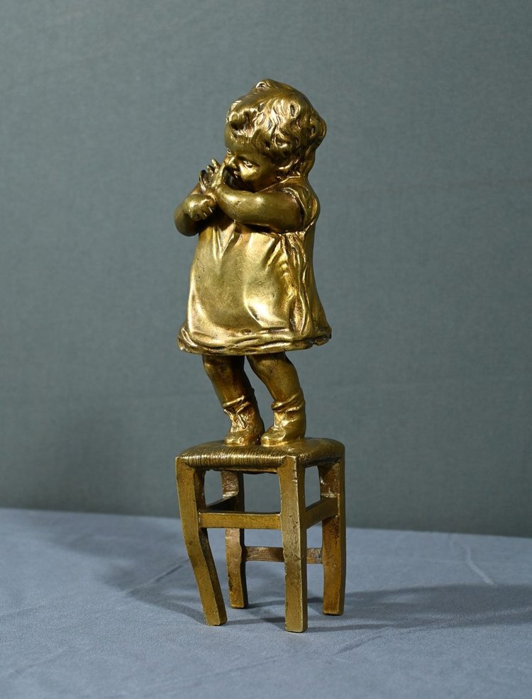 Scultura in bronzo dorato dopo J.Clara - Prima parte del XX secolo