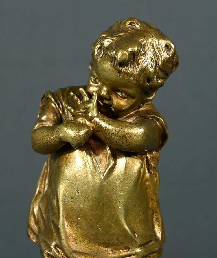 Scultura in bronzo dorato dopo J.Clara - Prima parte del XX secolo