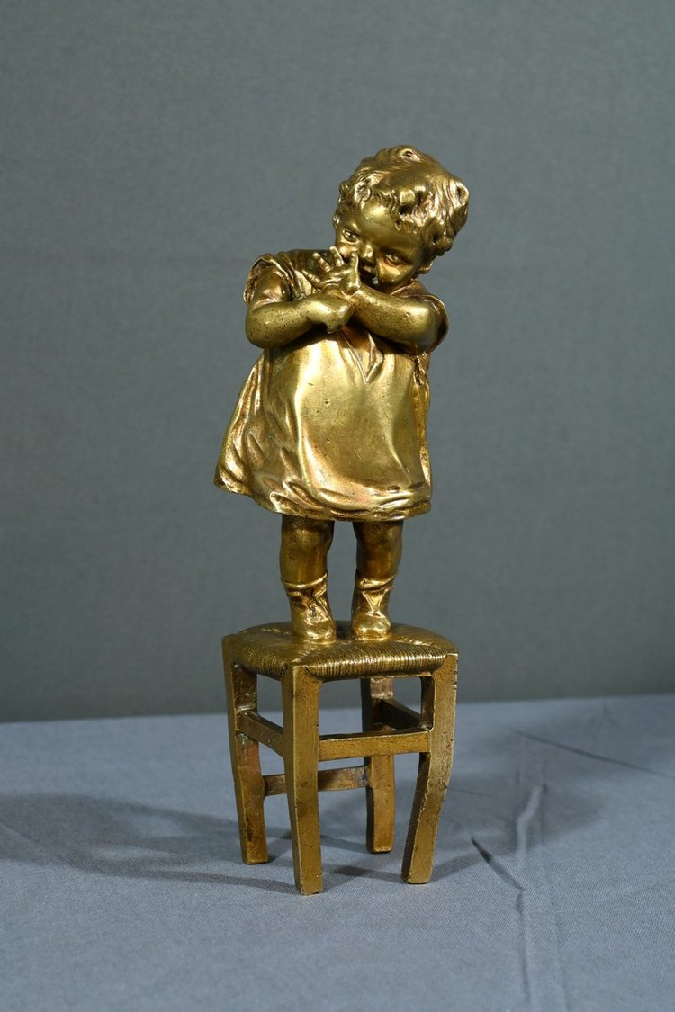 Scultura in bronzo dorato dopo J.Clara - Prima parte del XX secolo