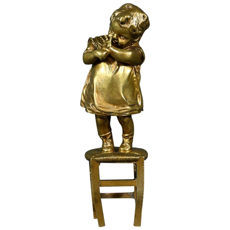 Scultura in bronzo dorato dopo J.Clara - Prima parte del XX secolo