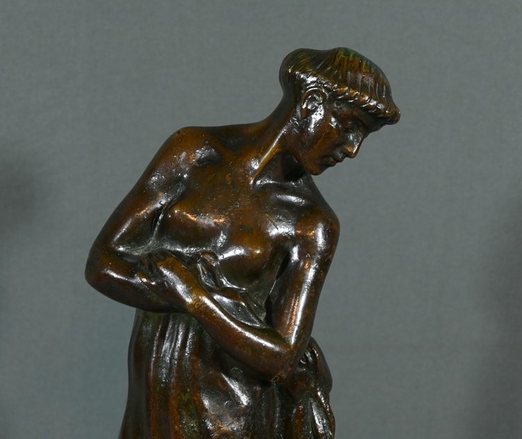 Bronzo "Donna con cerbiatto", Atelier Primavera - 1930