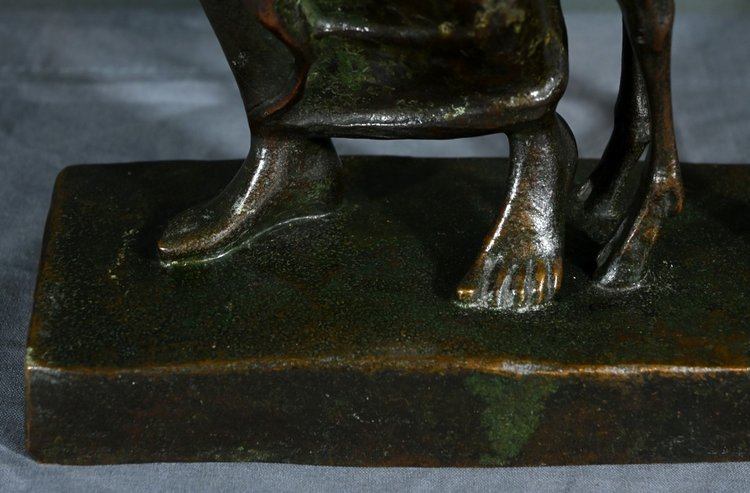 Bronzo "Donna con cerbiatto", Atelier Primavera - 1930