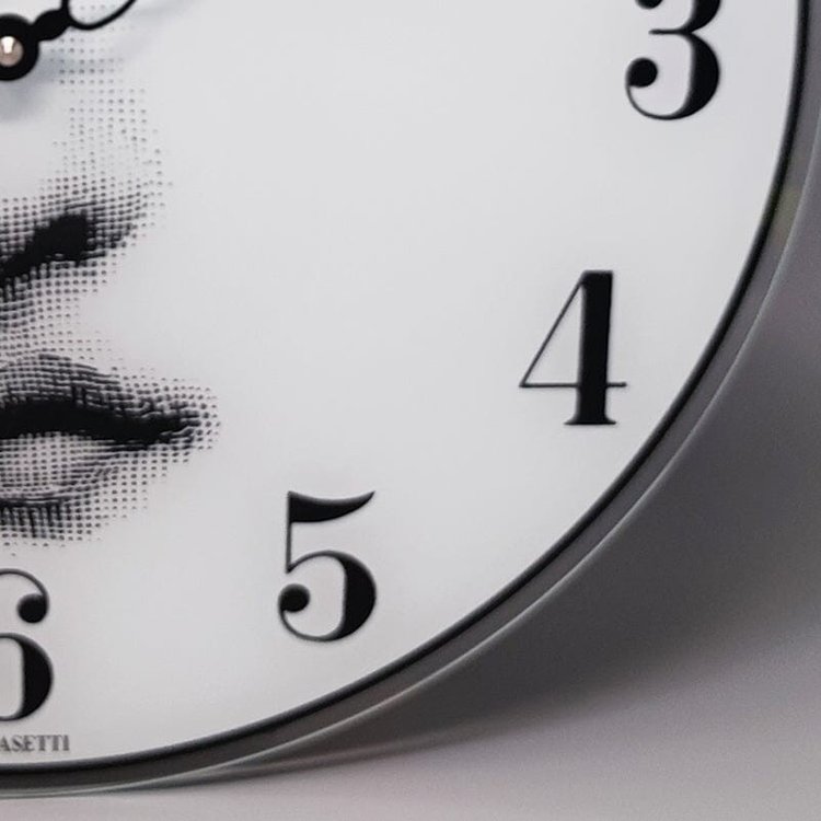 1990s Wall Clock in Glass by Fornasetti. Made in Italy