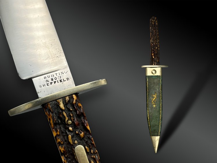Couteau Bowie, signé R. Bunting & Son - Royaume-Uni - XIXème siècle
