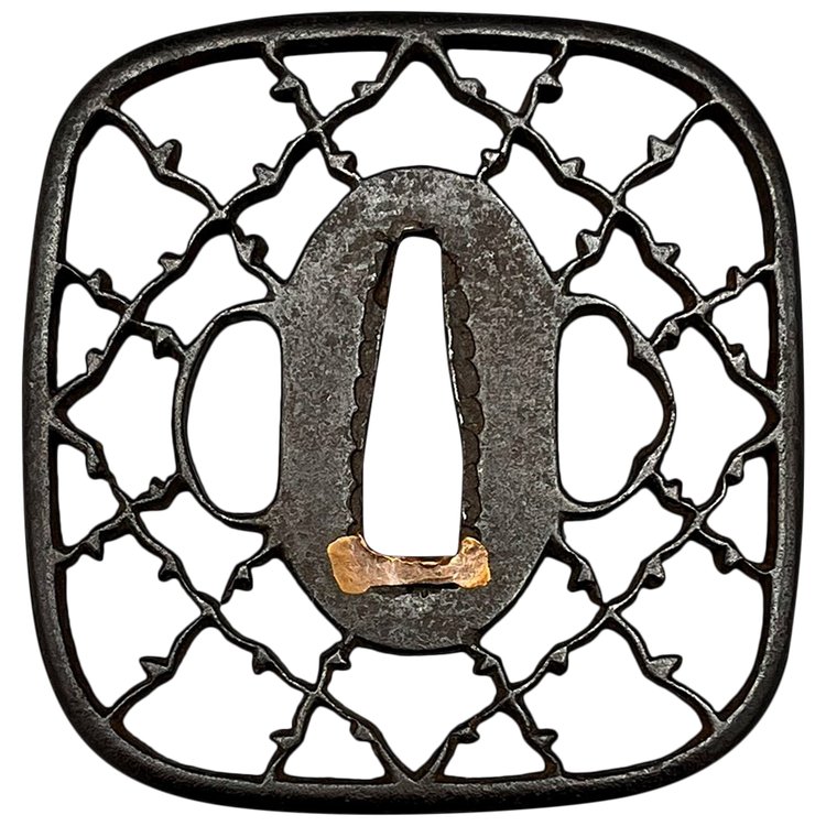 TSUBA Kaku Maru Gata - Giappone - Periodo Edo (1603-1868)