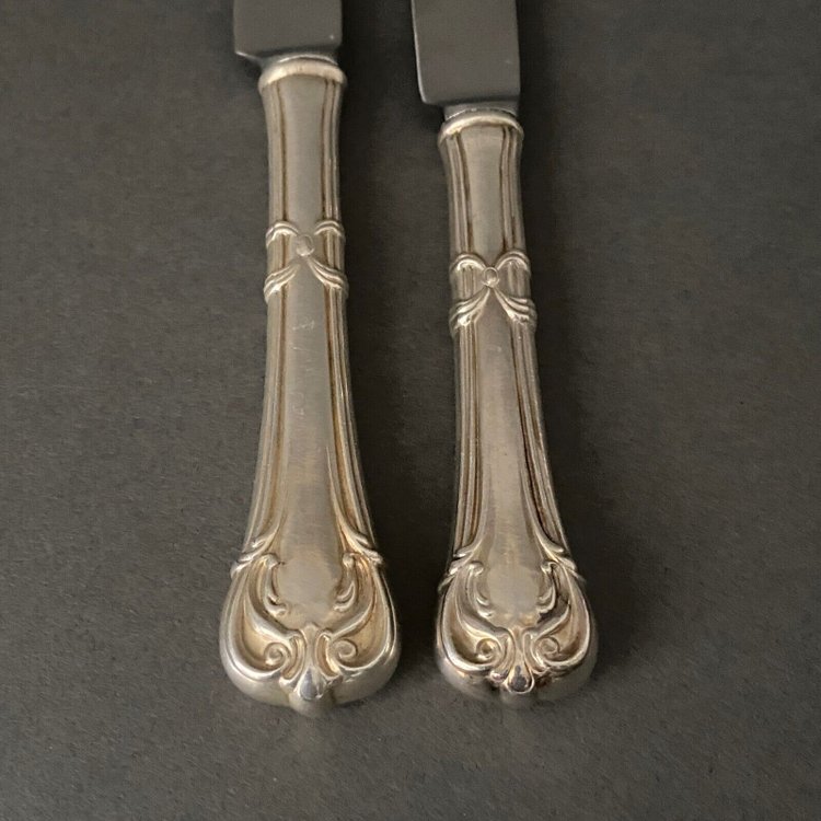 Suite von 24 Messern aus mexikanischem Silber im Stil von Louis XV Anfang des 20.