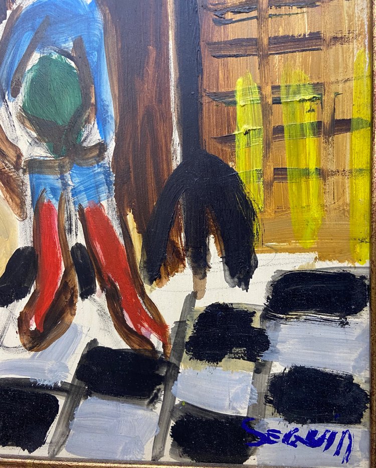 Adrien Saguin "Die Hochzeit" Öl auf Leinwand XX.