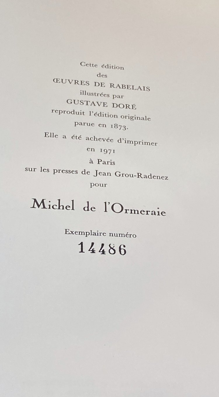 The works of RABELAIS illustrated by Gustave DORÉ.