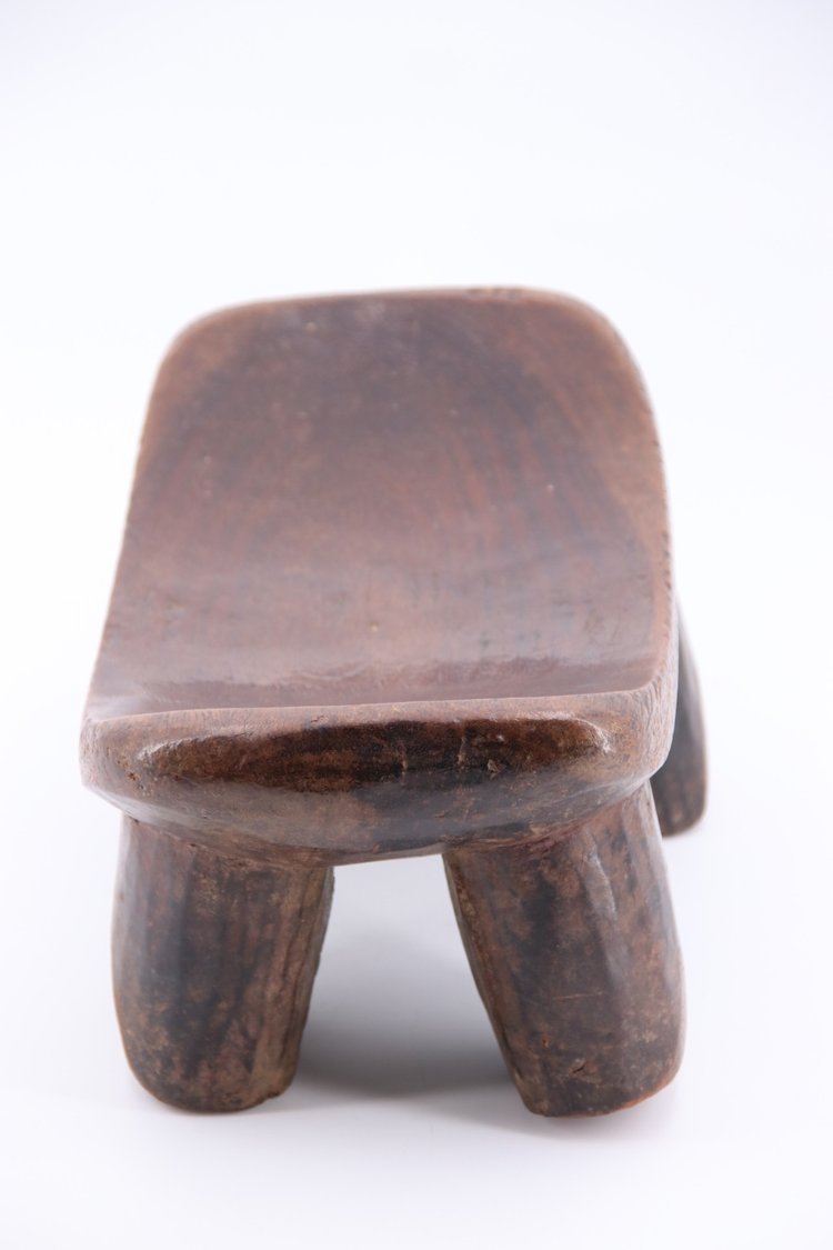 Tabouret monoxyle à 4 pieds du Burkina Faso