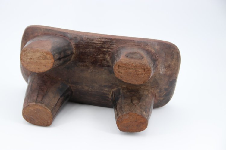 Tabouret monoxyle à 4 pieds du Burkina Faso