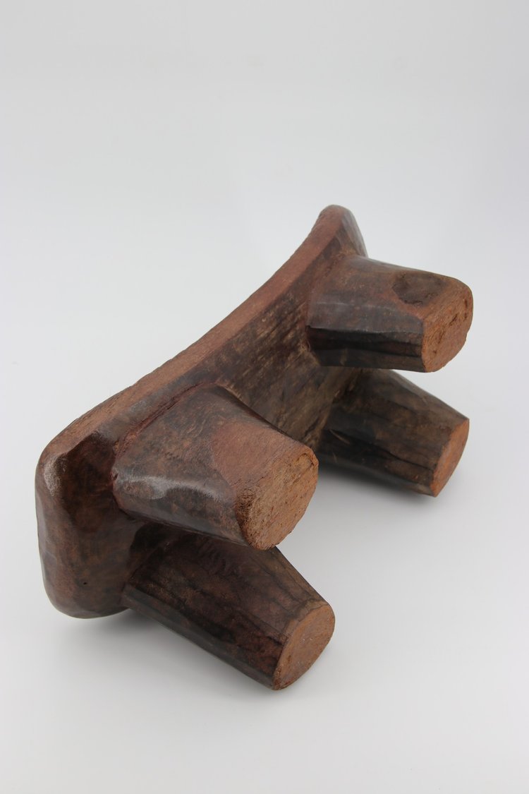 Tabouret monoxyle à 4 pieds du Burkina Faso