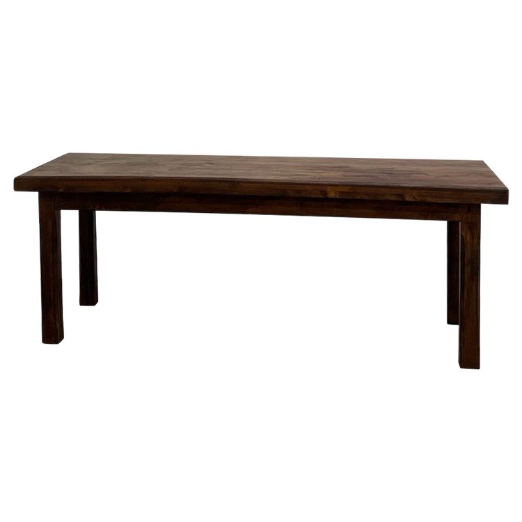 Small 50's farm table in blond walnut wood