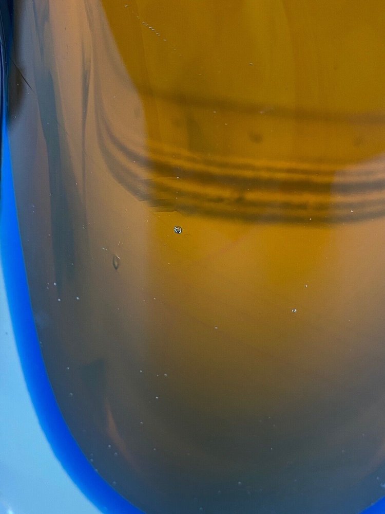 60s Murano free-form vase with red and blue background 6 kilos