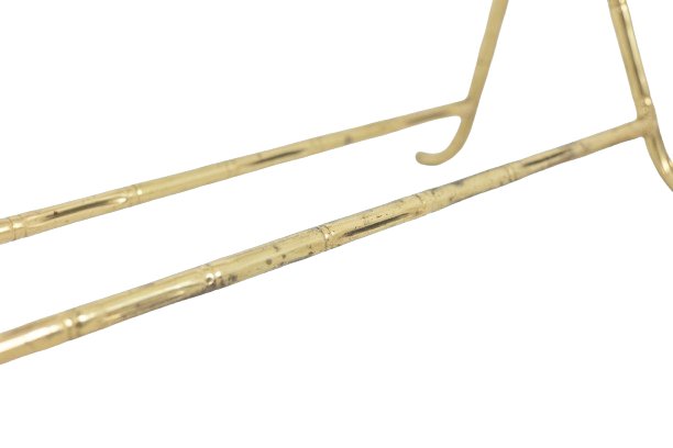 Jansen. Console in ottone dorato e marmo bianco. Circa 1970. LS4683607U