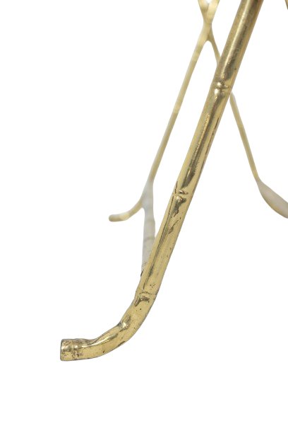 Jansen. Console in ottone dorato e marmo bianco. Circa 1970. LS4683607U