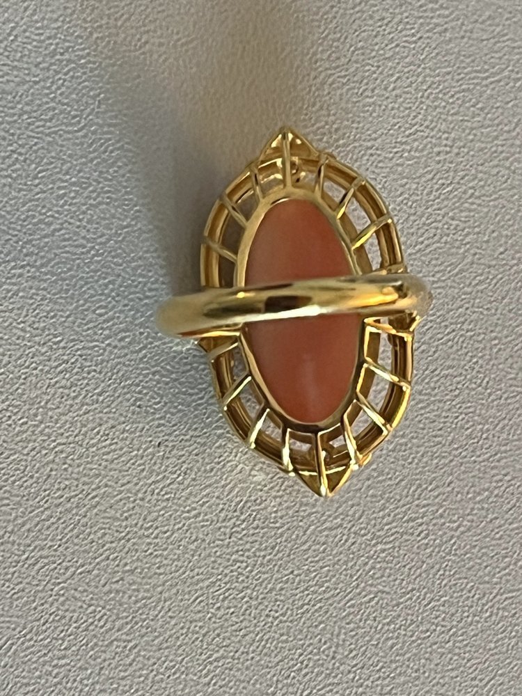 Bague Or Jaune Corail Diamants