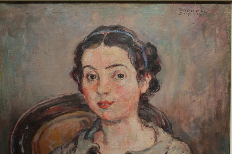 Tableau huile sur toile 'Portrait de jeune fille' Raphaël Dubois (1888-1960)