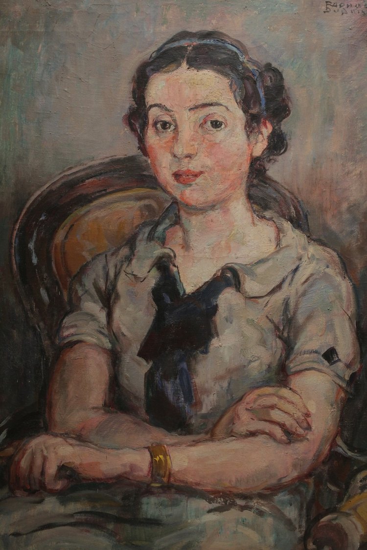Tableau huile sur toile 'Portrait de jeune fille' Raphaël Dubois (1888-1960)