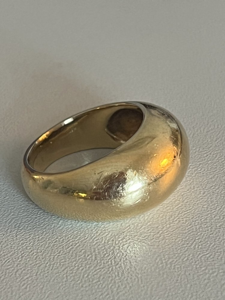 Yellow Gold Bombée Band Ring