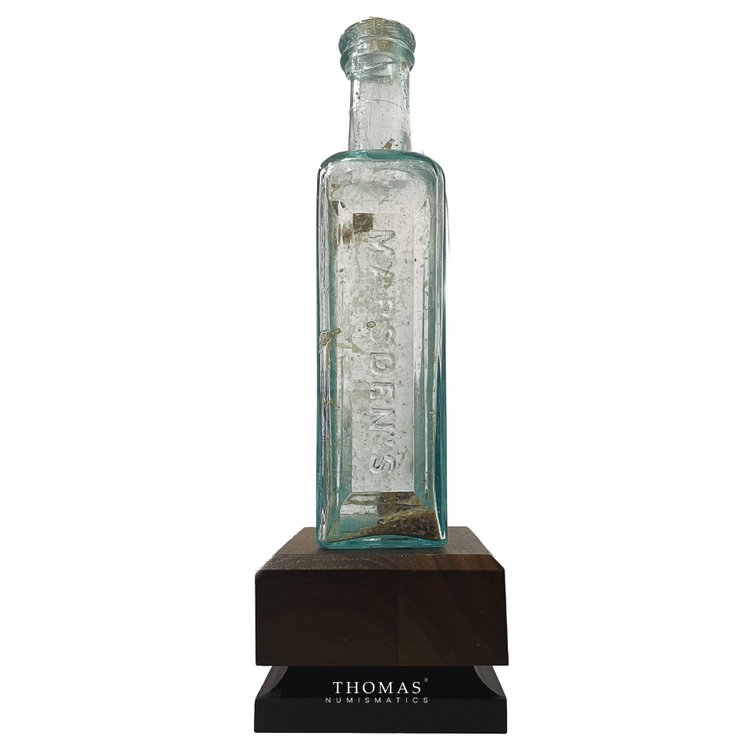 GLASFLASCHE - MARSDEN'S CARMINATIVE SYRUP - SCHATZ SCHIFFBRUCH - SS REPUBLIC