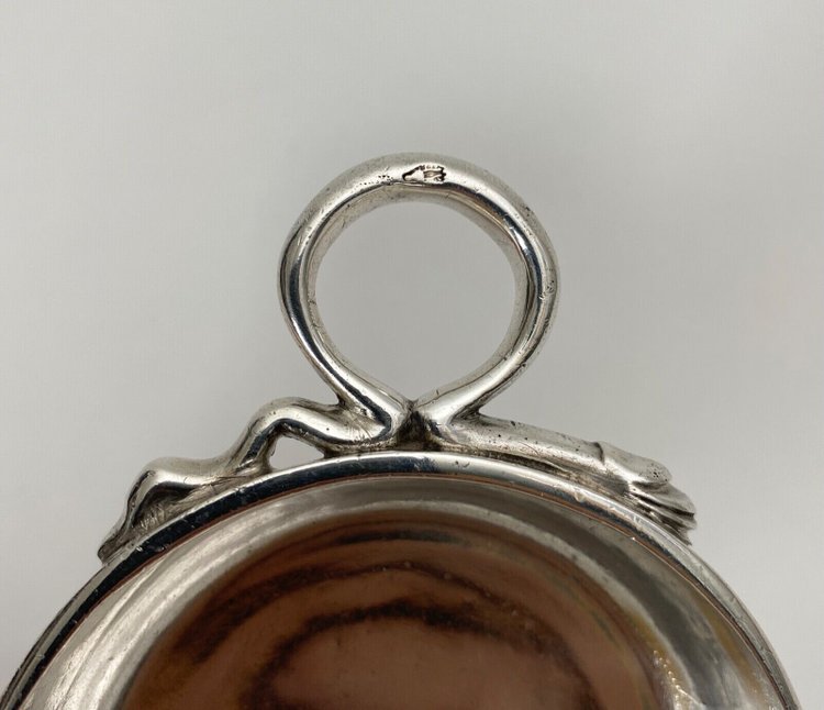 Tastevin aus Silber XVIII. Jahrhundert Schlangengriff Rousseau Fermiers généraux