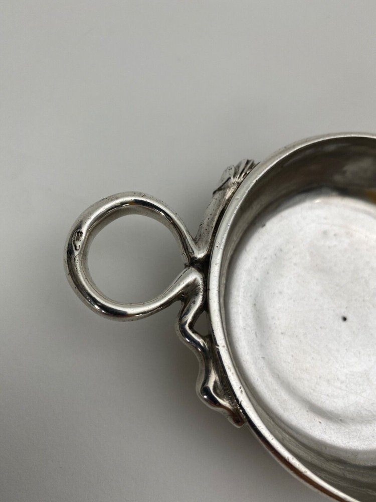 Tastevin aus Silber XVIII. Jahrhundert Schlangengriff Rousseau Fermiers généraux