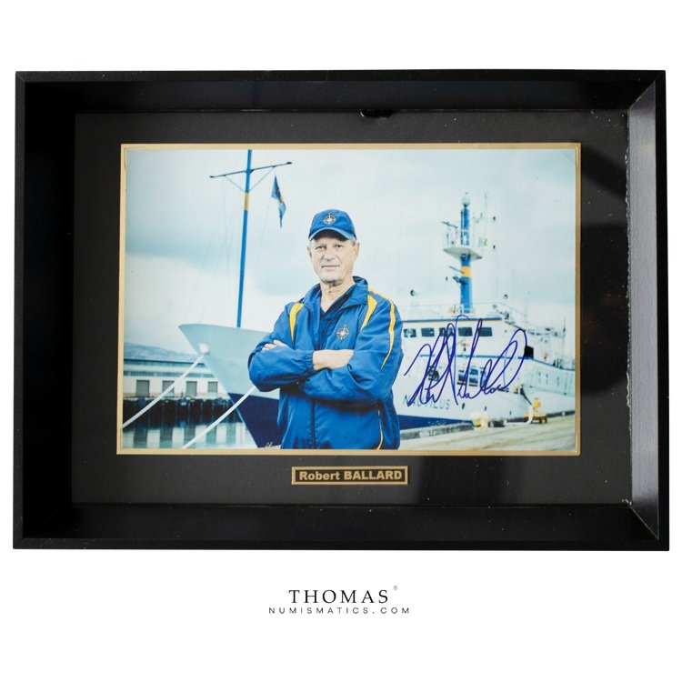 AUTHENTIQUE PHOTO – DÉCOUVREUR R.M.S TITANIC – SIGNATURE ROBERT DUANE BALLARD